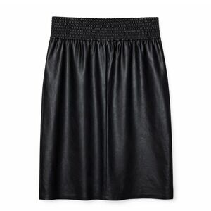 Commando Faux Leather Skirt Medium Black Smocked Waist Mini NWT Preppy Punk